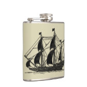 帆を張った船舶のシルエット フラスク (右)