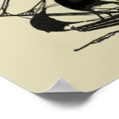 帆を張った船舶のシルエット ポスター (角)