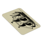 帆を張った船舶のシルエット マグネット (右側)