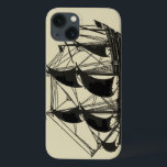 帆を張った船舶のシルエット iPhone 13ケース<br><div class="desc">帆を張った帆船のハンサムなシルエット。デッキの上に立って、船の進行を監視したり、海風を楽しんだりしている姿もカッコいい見られる。海を愛する者は誰でもこの作品を購入すべきだ!</div>