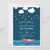 帆を張る | 子供の誕生日パーティの招待状 招待状 (正面)