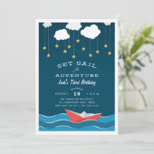 帆を張る | 子供の誕生日パーティの招待状 招待状 (スタンド正面)