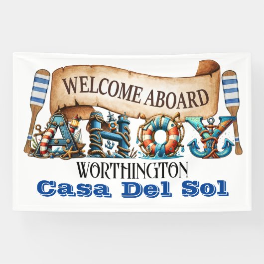 帆を揚げて البحر 横断幕 (横)