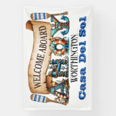 帆を揚げて البحر 横断幕 (縦)