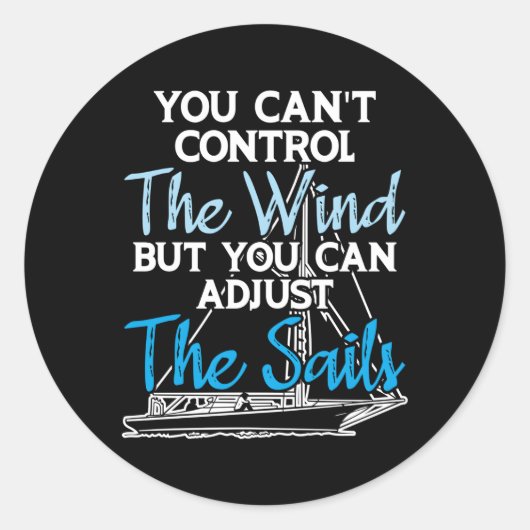 帆を調節する風をコントロールできない ラウンドシール (正面)