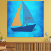 帆カラフル船 キャンバスプリント (インサイチュ (リビング))