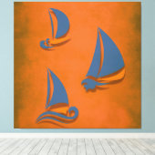 帆カラフル船 キャンバスプリント (インサイチュ (ウッドフロア))