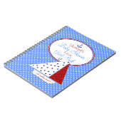 帆ボートのベビーシャワーの来客名簿| ノートブック (左側)