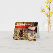 帆ボートの反射 カード (黄色い花)