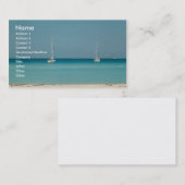 帆ボートの海のSanibelの島のフロリダカード写真 名刺 (正面/裏面)