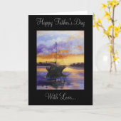 帆ボートの父の日カード カード (黄色い花)
