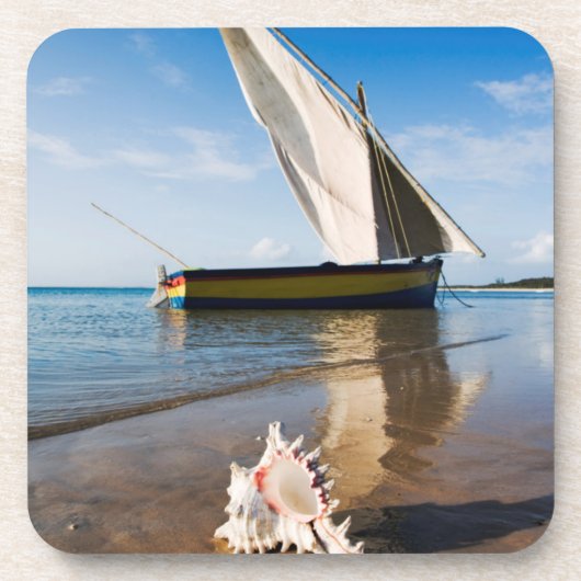 帆ボートは|モザンビークのBenguerraロッジを殻から取り出し、 コースター (正面)