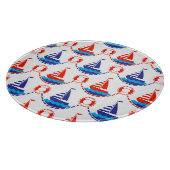 帆ボートパターン カッティングボード (角)