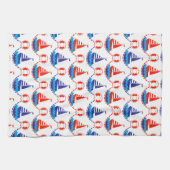 帆ボートパターン キッチンタオル (横)