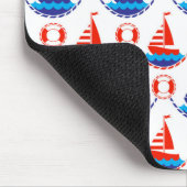 帆ボートパターン マウスパッド (コーナー)