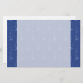 帆ボートパターン。 濃紺。 便箋 (正面/裏面)