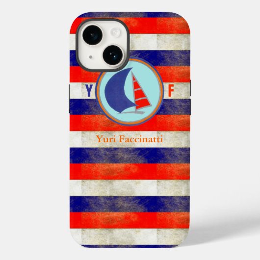 帆マリーンストライプズ Case-Mate iPhoneケース (裏面)