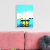 帆帆走スクーナー巻きキャンバス キャンバスプリント (インサイチュ (リビング))