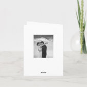 帆立貝バンドロマンチックな原稿3の数々のな写真の結婚式 サンキューカード (裏面)