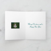 帆立貝貝のオーナメントのメリークリスマスカード シーズンカード (内部)