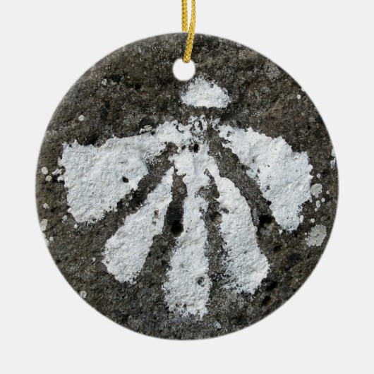 帆立貝貝のオーナメント セラミックオーナメント (正面)