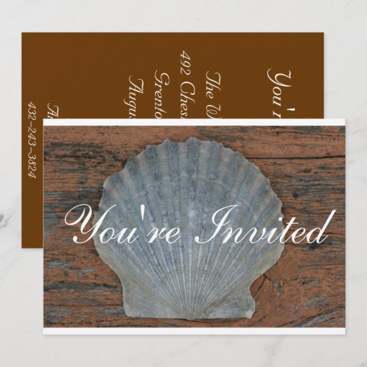 帆立貝貝の招待状 招待状 (正面/裏面)