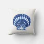 帆立貝貝-濃紺および白 クッション (裏面)