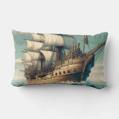 帆絵を描を下げた船のA号–56350 ランバークッション (裏面)