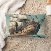 帆絵を描を下げた船のA号–56350 ランバークッション (ブランケット)