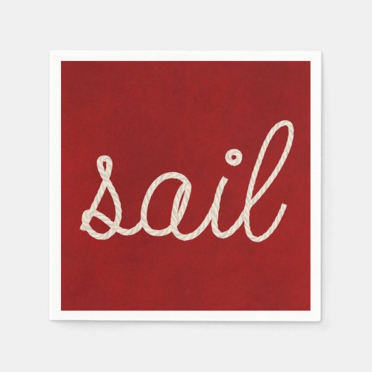 帆航海の用ロープ スタンダードカクテルナプキン (正面)