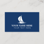帆航海の船海軍名刺テンプレート 名刺 (正面)