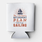 帆船おもしろいに乗り込む退職した退職計画 缶クーラー (正面)