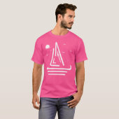 帆船おもしろいレトロスタイル船セーリング Tシャツ (正面フル)