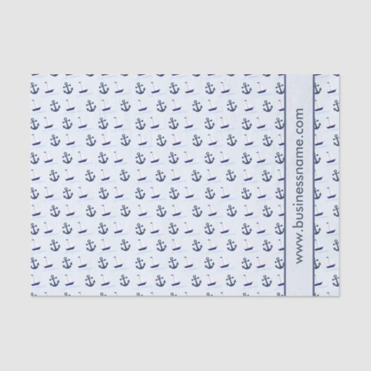 帆船およびいかりカスタム文字 薄葉紙 (正面)