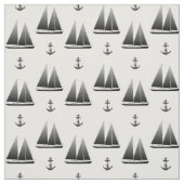 帆船およびいかり ファブリック (見本)