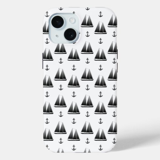帆船およびいかり Case-Mate iPhoneケース (裏面)