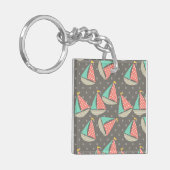 帆船お洒落船 キーホルダー (正面左)