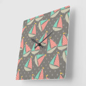 帆船お洒落船 スクエア壁時計 (傾斜)