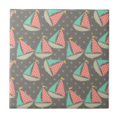 帆船お洒落船 タイル (正面)