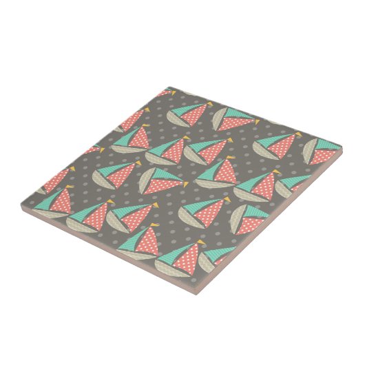 帆船お洒落船 タイル (側面)