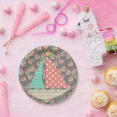 帆船お洒落船 ペーパープレート (パーティー)