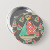 帆船お洒落船 缶バッジ (正面&裏面)