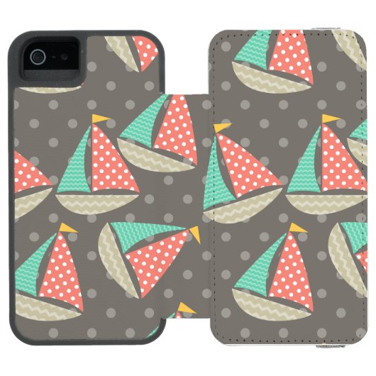 帆船お洒落船 INCIPIO iPhoneウォレットケース (フォリオ Open)