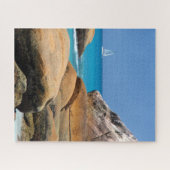 帆船がビーチ ジグソーパズル (横)