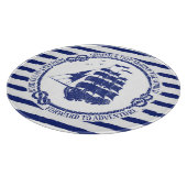 帆船が付いている航海のな紋章 カッティングボード (角)