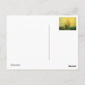 帆船が大西洋を横断する ポストカード (裏面)