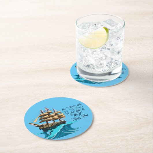 帆船でなくてもよ熱狂するい ラウンドペーパーコースター (インサイチュ)