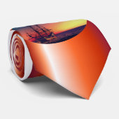 帆船で夕日に ネクタイ (ロール)