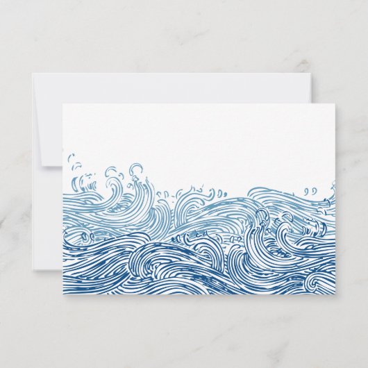 帆船とウェーブブルーヨットクラブ結婚ズ 出欠カード (裏面)