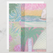 帆船とパームツリースクラップブック紙 (正面/裏面)